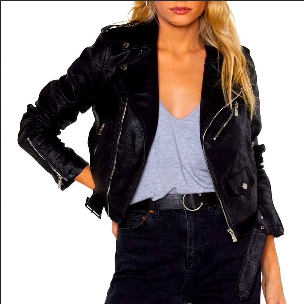 Nasty Gal Vegan Leather Jacket